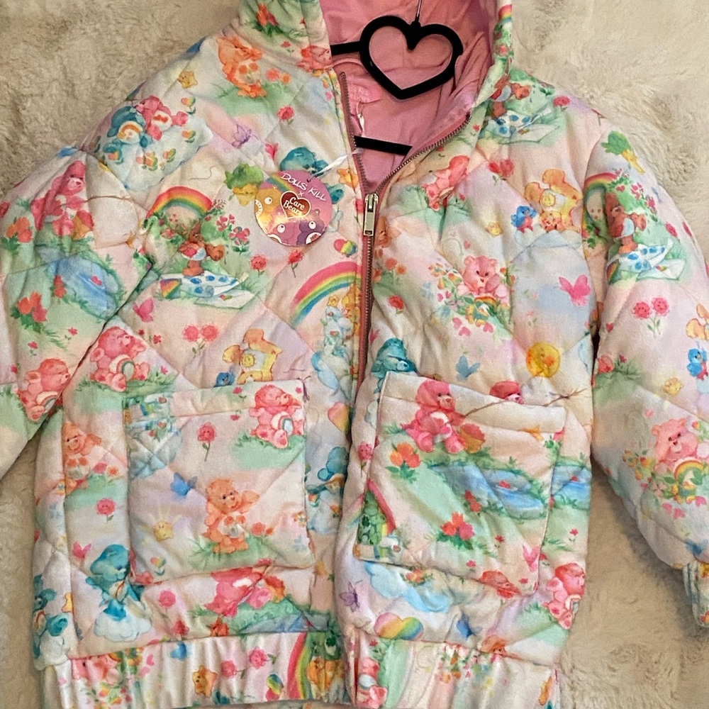 Dolls Kill Care Bears collab quilted jacket